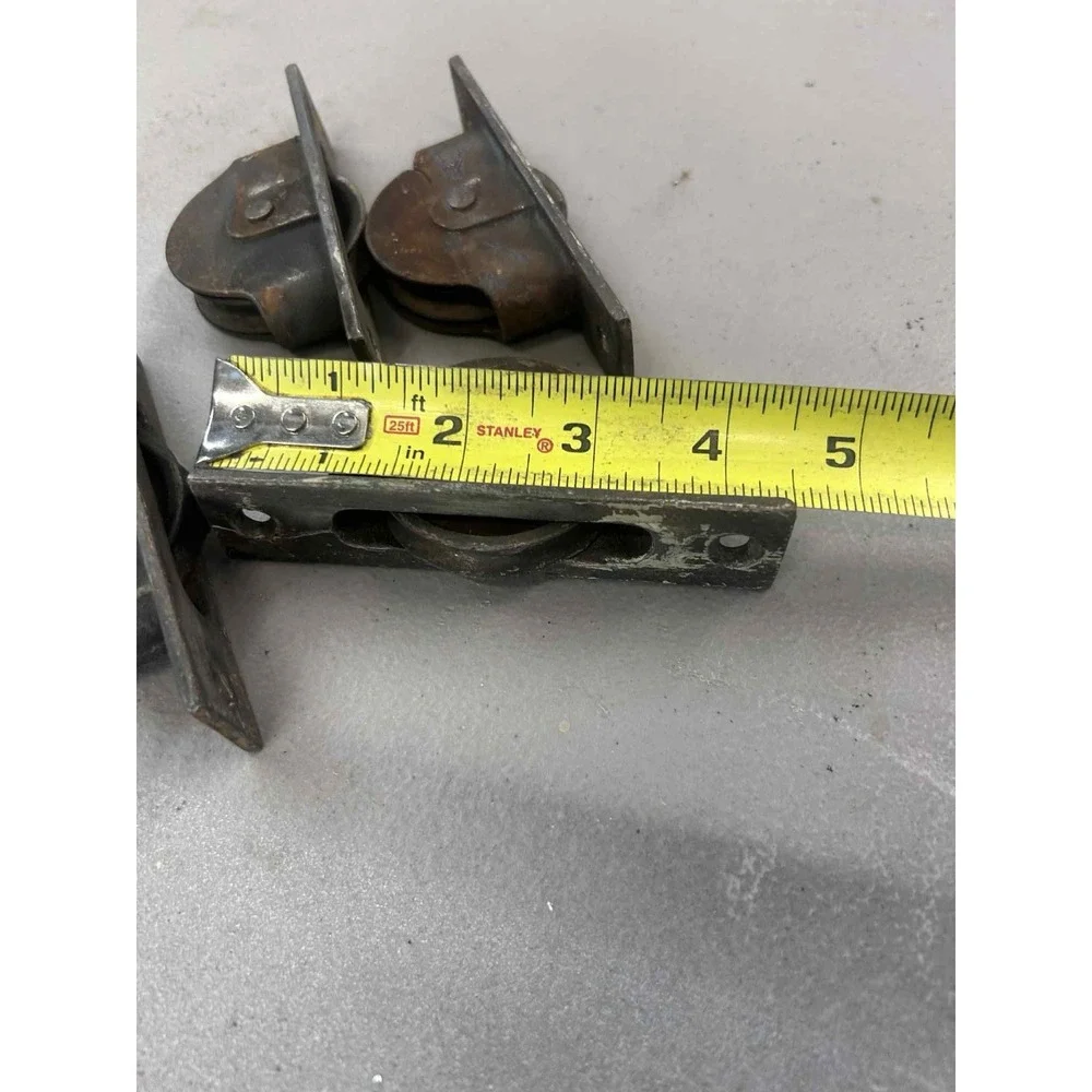 Lot Of 2 vintage victorian window weight pulleys